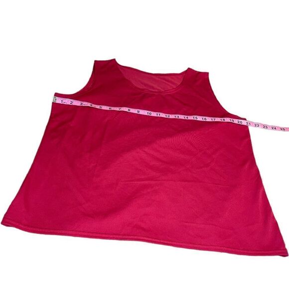 Red smart round neck tank - Picture 3 of 4